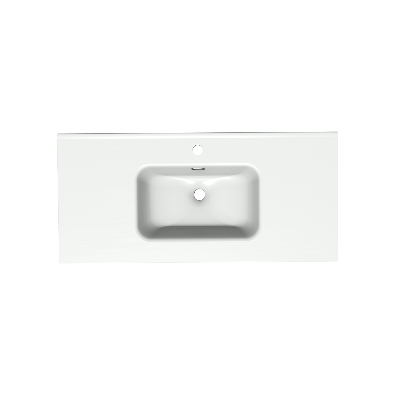 Linie Baro enkele wastafel mat witte porselein 100 x 46 cm
