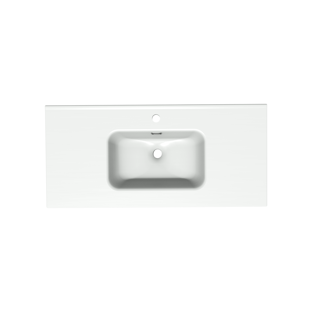 Linie Baro enkele wastafel mat witte porselein 100 x 46 cm