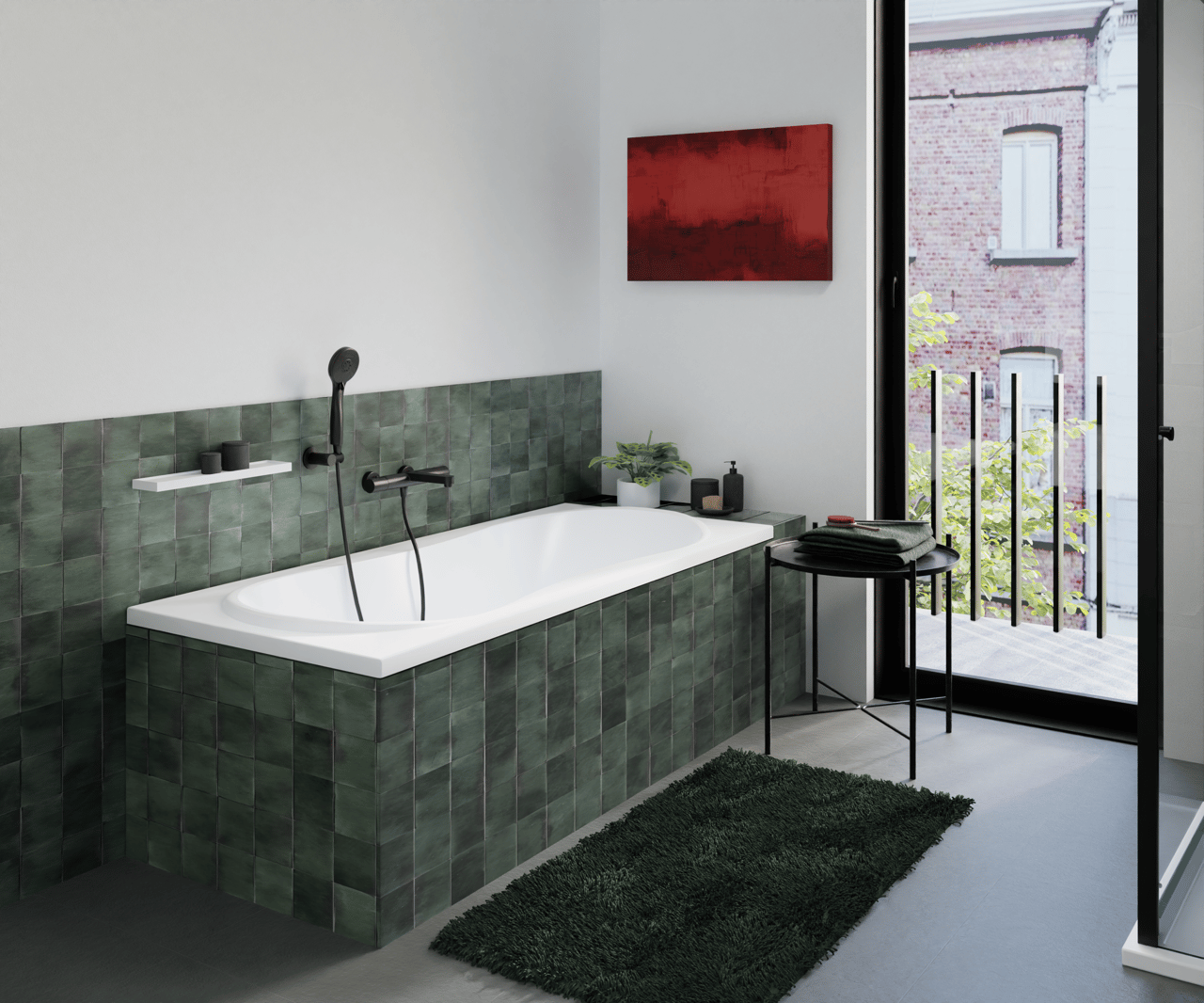 Luca Varess Trasime baignoire encastrable simple 170 x 75 cm acrylique blanc mat