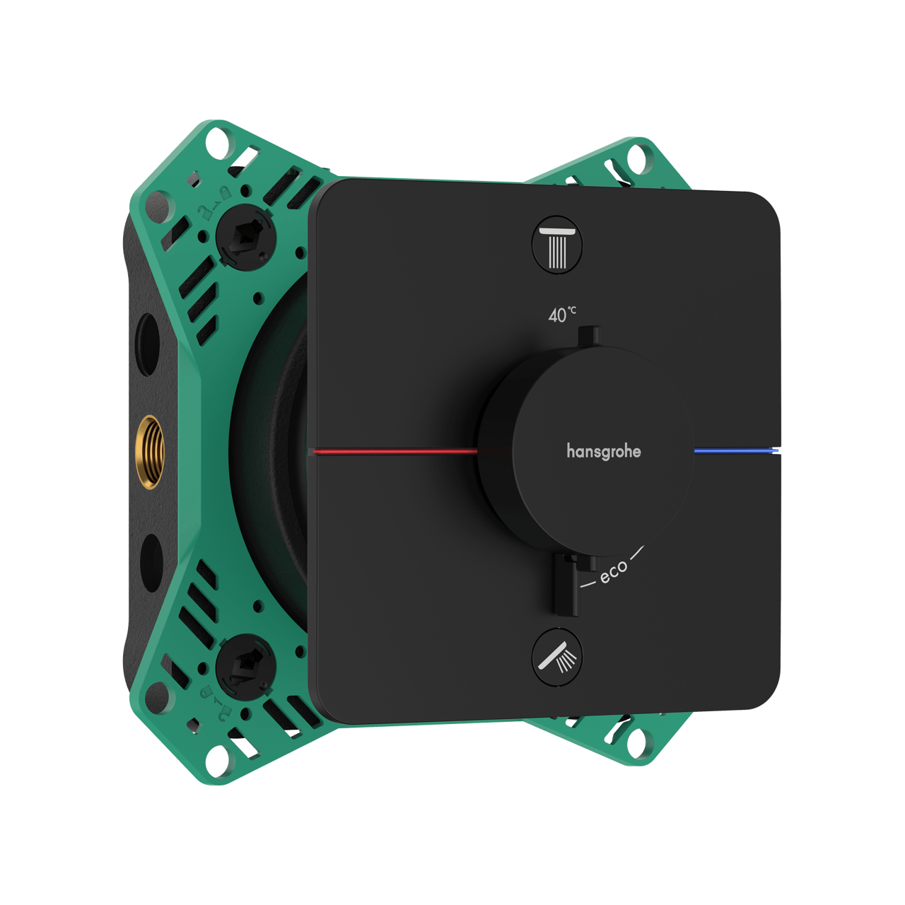 Hansgrohe Showerselect Comfort Q thermostat de douche encastré 2 évacuations noir mat