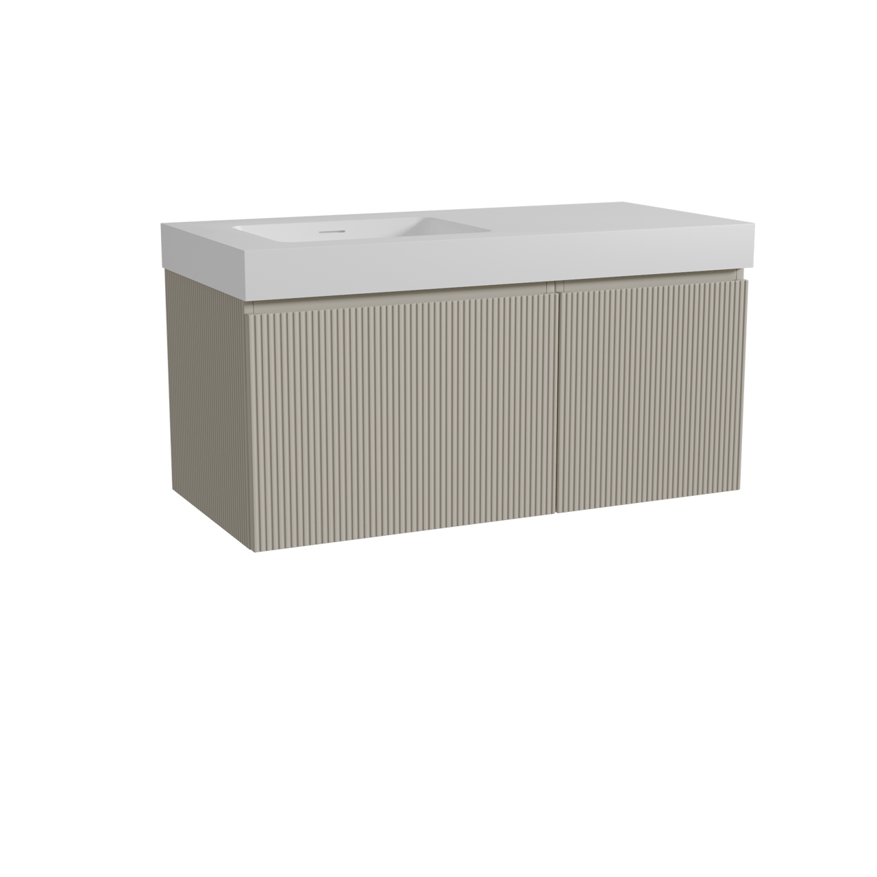 Storke Ribs meuble salle de bains avec plan vasque Mata High