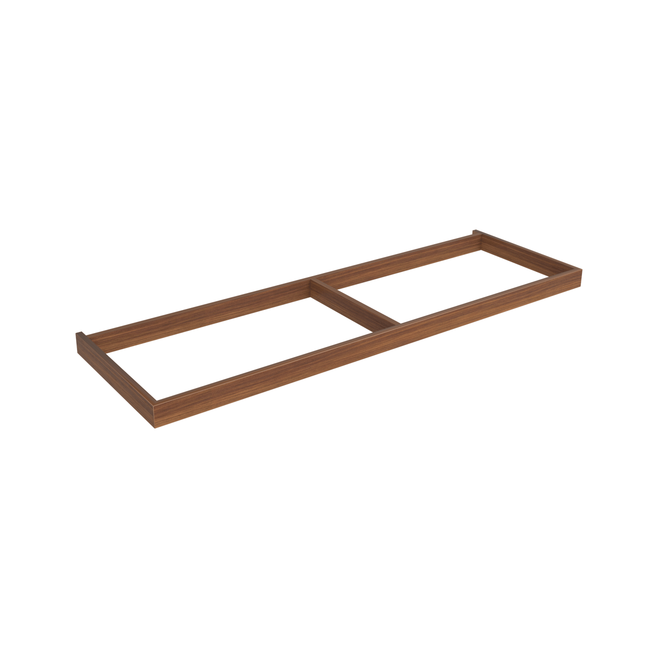 Balmani Lucida sokkel voor wastafelonderkast Amerikaanse notelaar 150 x 55 cm