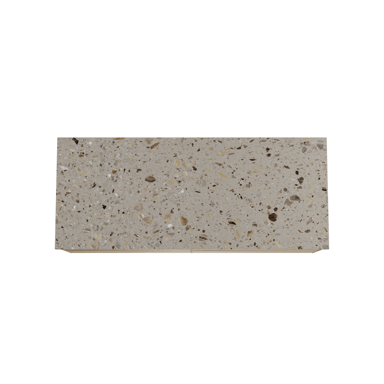 Balmani Mitra meuble salle de bains suspendu 135 x 55 cm chêne brut avec Stretto tablette simple ou double en terrazzo greige terrazzo