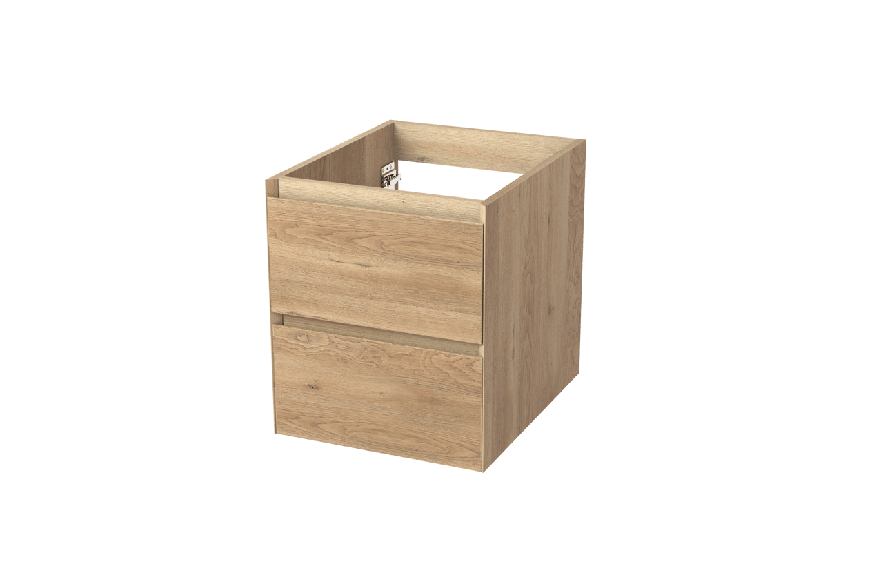 Balmani Mitra meuble sous-lavabo suspendu 45 x 55 cm chêne naturel 2 tiroirs