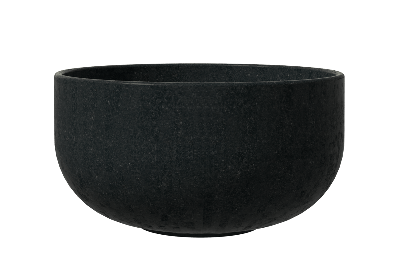 Balmani Bowl Aufsatzwaschbecken: Granit, poliert, rund, Ø 24 cm