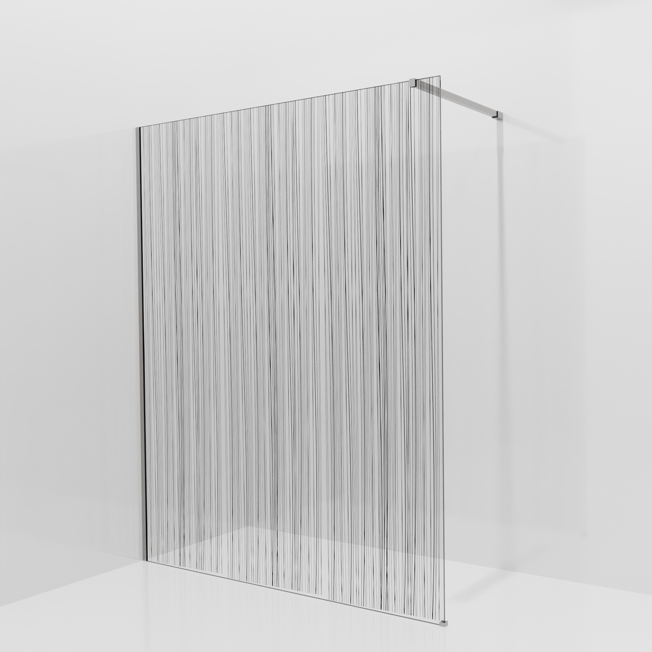 Balmani Modular inloopdouche: 160 x 200 cm, Mikado, Brushed Inox profielen