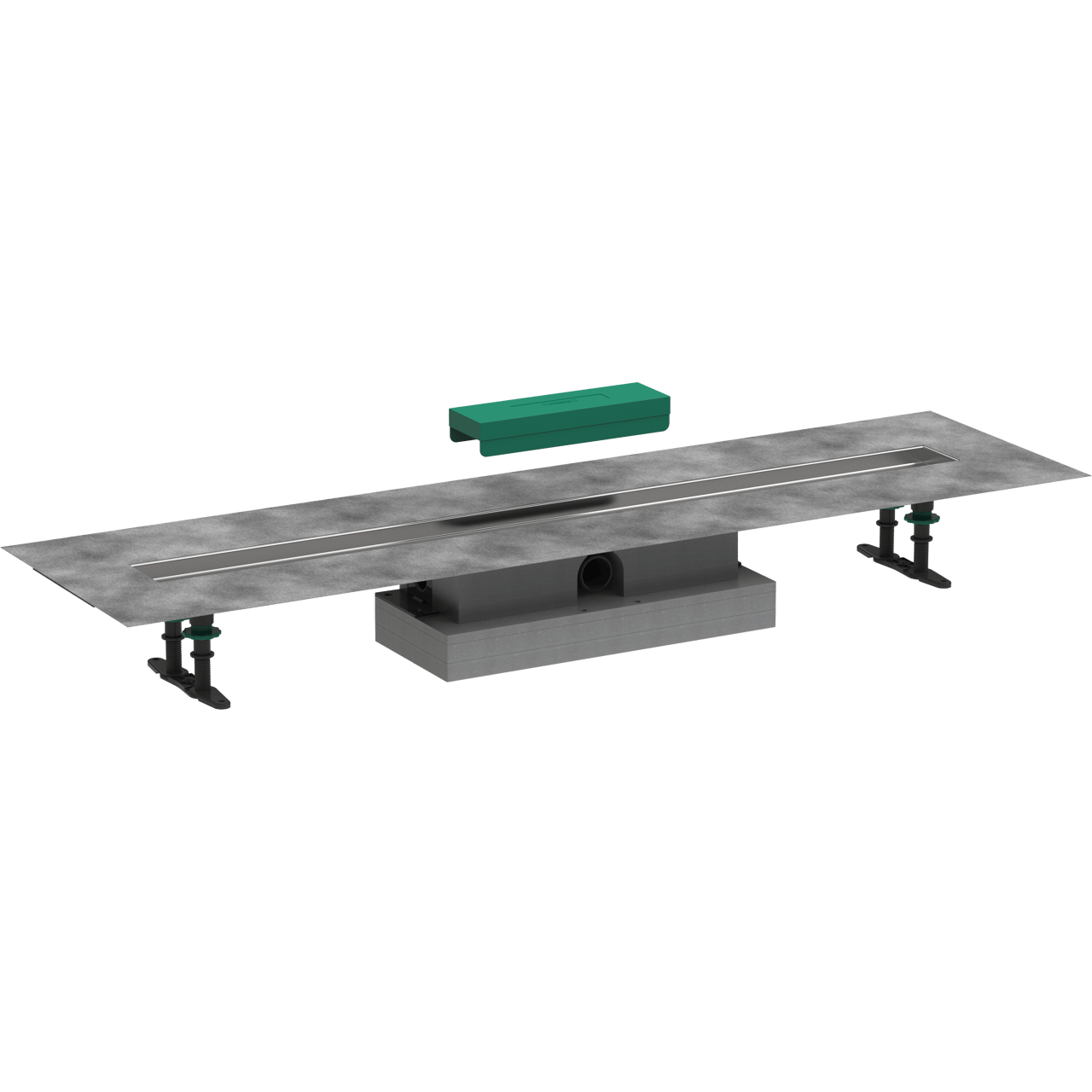 Hansgrohe uBox Flat installatieset voor douchegoten 100cm voor Raindrain Match of Rock