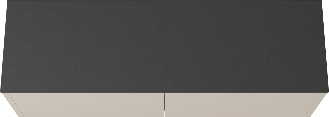 Balmani Eclips meuble salle de bains suspendu 180 x 55 cm Sandbeige avec Stretto tablette simple ou double en Granit noir