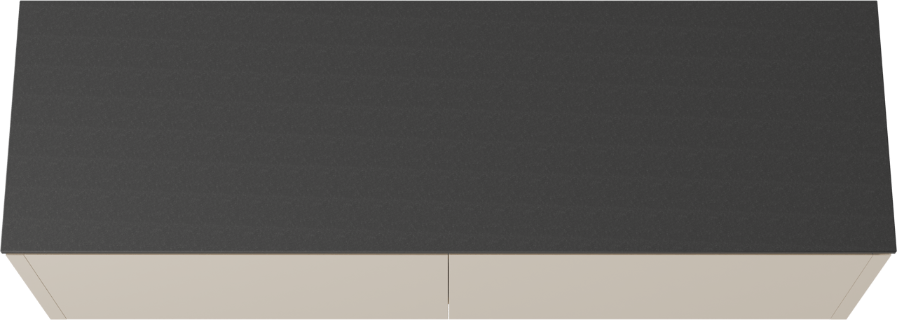 Balmani Eclips zwevend badkamermeubel 180 x 55 cm Sandbeige met Stretto enkel of dubbel tablet in Graniet zwart