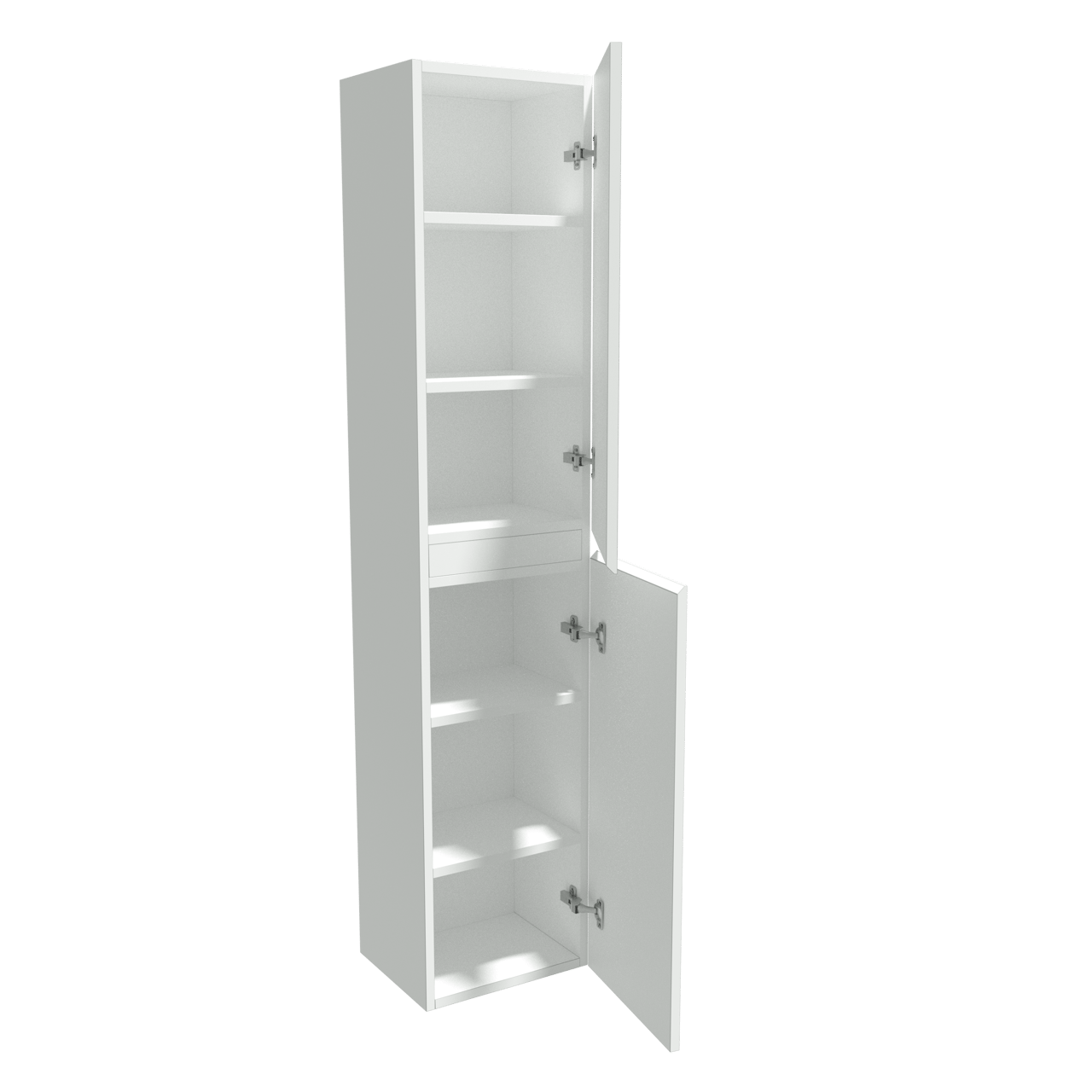 Storke Delta zwevende badkamerkast mat wit 35 x 30 x 165 cm