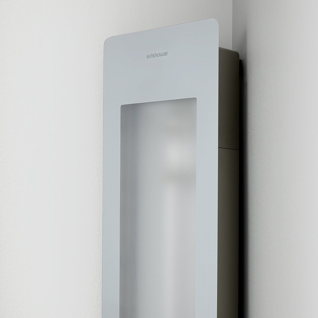 Sunshower One M d'angle en saillie en blanc avec lumière infrarouge