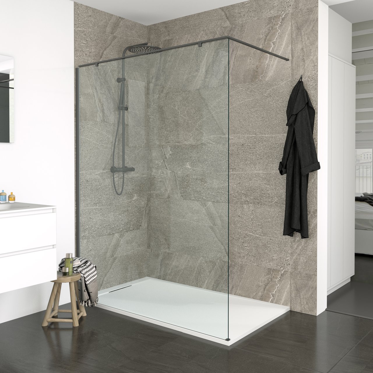 Balmani BMSS Crest stabilisatiestang links 152x102cm mat zwart