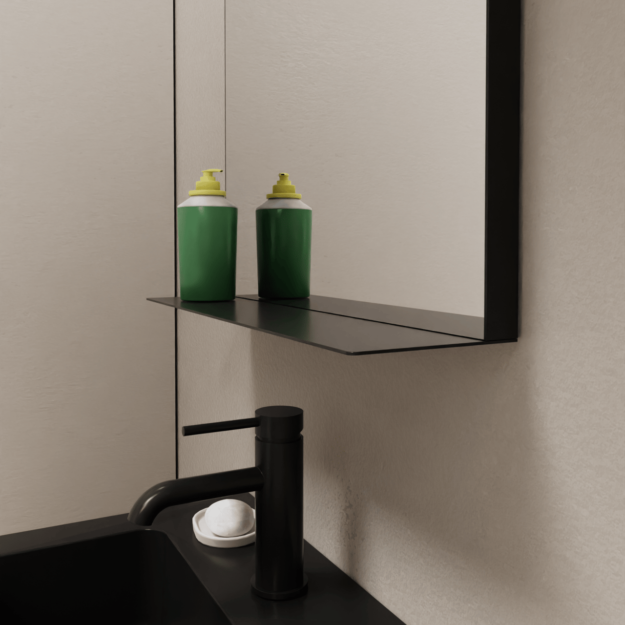 Luca Varess Nero miroir rectangulaire noir 45 x 90 cm