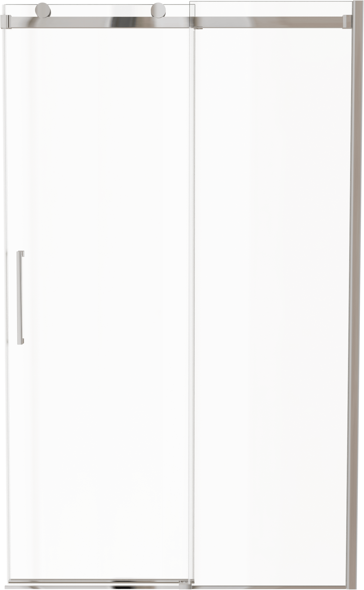 Luca Varess Boltano porte coulissante 120 cm x 200 cm verre transparent chrome profil