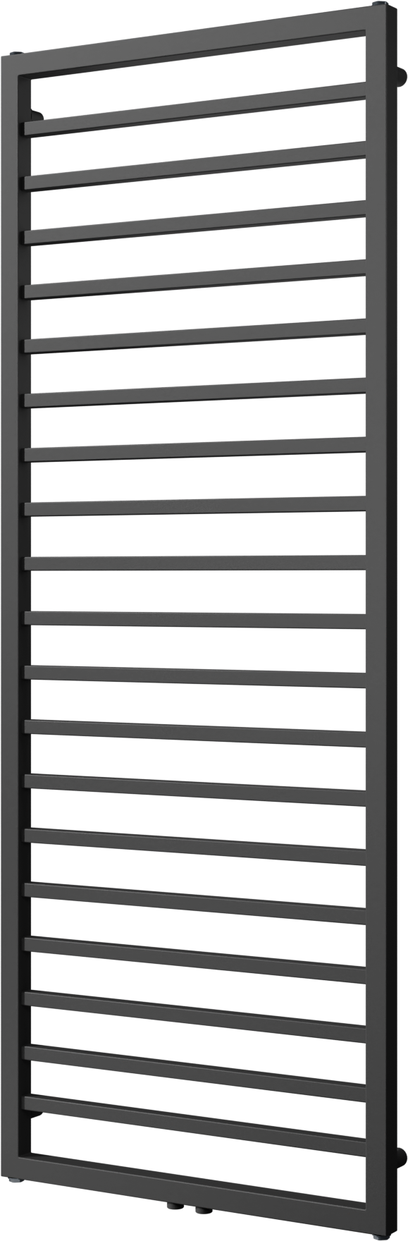 Vipera Listona Einzel Handtuchheizkörper 60 x 180 cm Elektrische Heizung Schwarz matt Seiten- und Mittelanschluss 800W, inkl. Widerstand