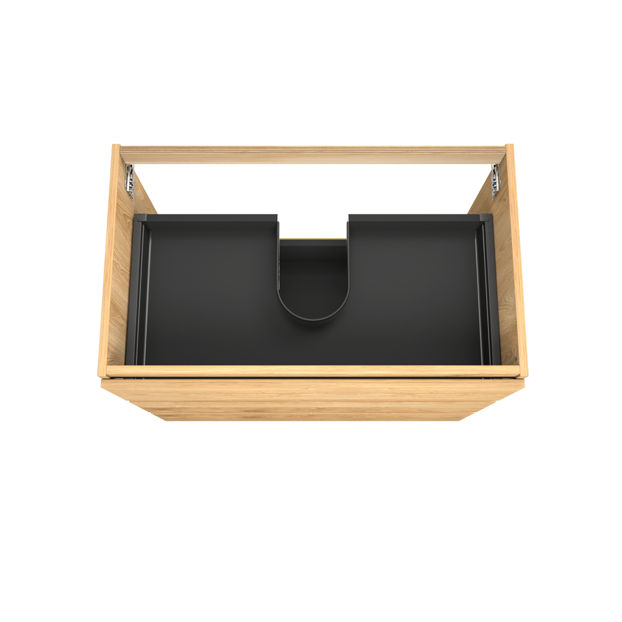 Balmani Lucida stehender Waschbeckenunterschrank: 90 x 55 cm, Eiche rustikal, 3 Schubladen