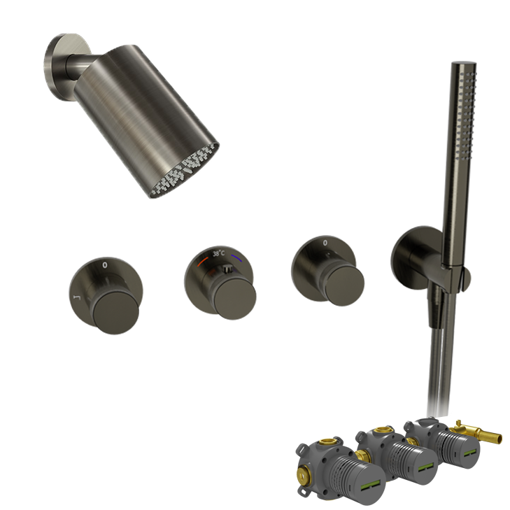 Blaufoss Pavilion Unterputz-Duschsystem, Einbauelement inklusive