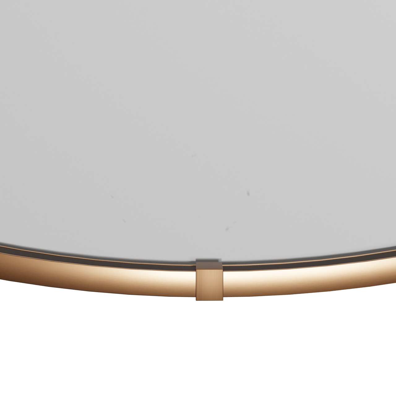 Balmani Secret rund Brushed RoseGold Badezimmerspiegel Ø 60 cm mit Spiegelbeleuchtung und Anti-Beschlag Spiegelheizung