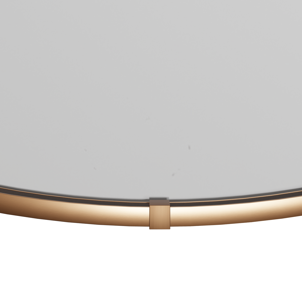 Balmani Secret rund Brushed RoseGold Badezimmerspiegel Ø 60 cm mit Spiegelbeleuchtung und Anti-Beschlag Spiegelheizung