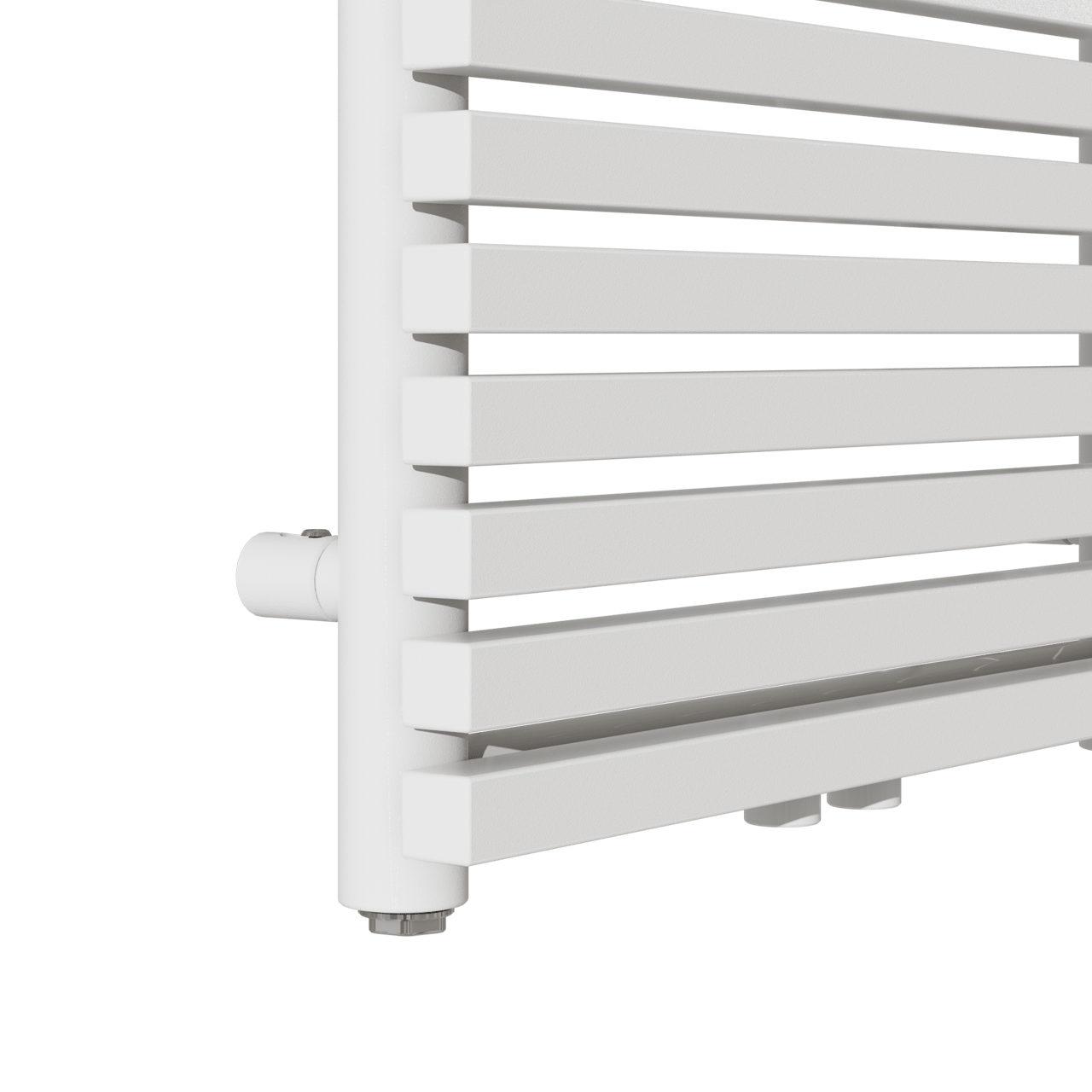 Vipera Vesuvio enkele handdoekradiator 50 x 150 cm elektrische verwarming Glanzend Wit zij- en middenaansluiting 1.044W, weerstand inbegrepen