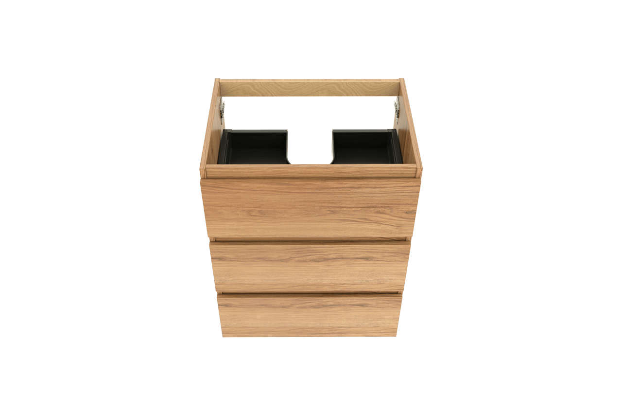 Balmani Lucida staande wastafelonderkast 67,5 x 55 cm teak 3 lades