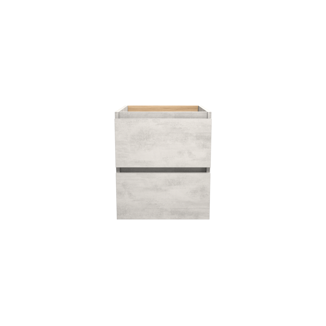 Balmani Lucida zwevende wastafelonderkast 45 x 55 cm beton zilvergrijs 2 lades