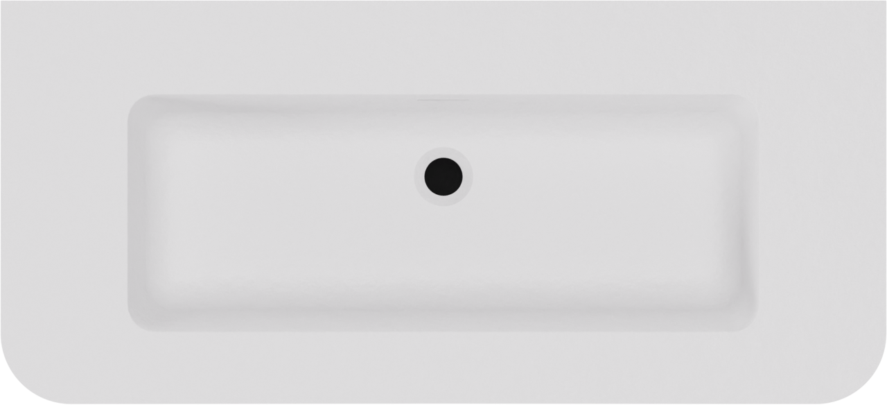 Storke Soft meuble salle de bains suspendu 100 x 46 cm Sand mat avec Mata Soft plan simple en Solid Surface blanc mat