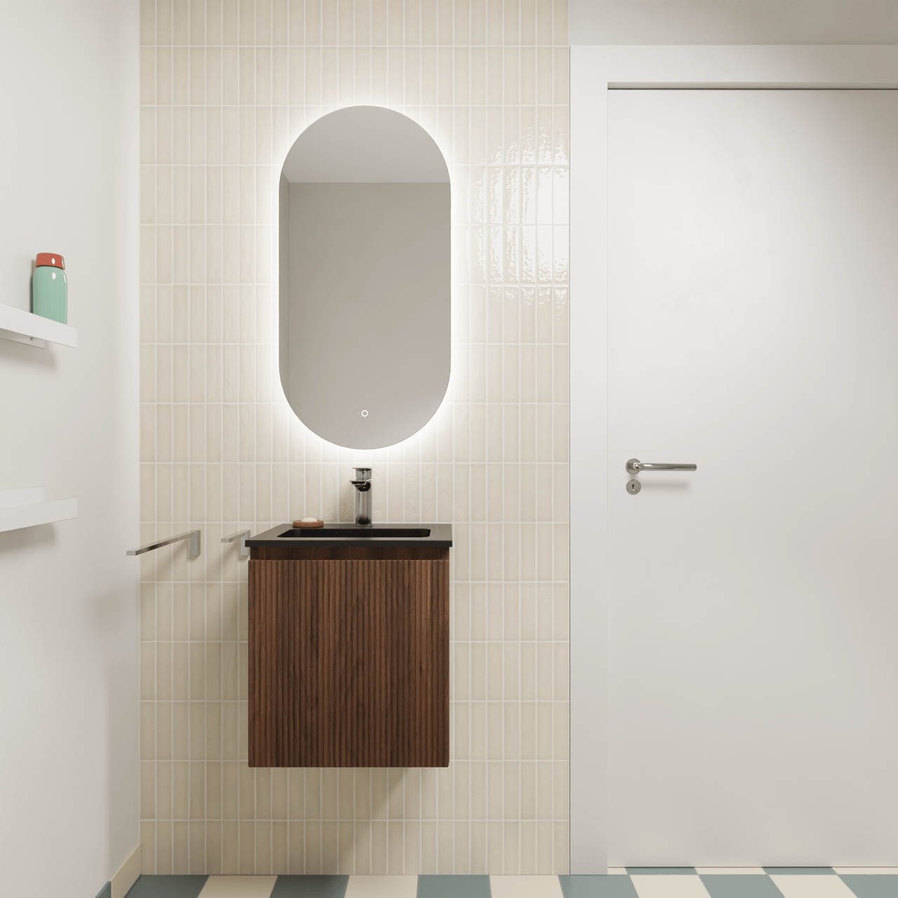 Storke Ribs hängend Bad-Unterschrank 45 x 35 cm Nussbaum