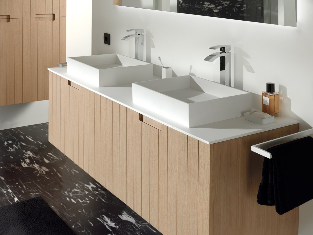 Balmani Mali Aufsatzbecken, Solid Surface matt, rechteckig 50 x 39 cm