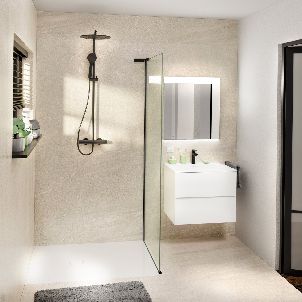 Balmani Modular korte stabilisatiestang rechts 18x14cm mat zwart