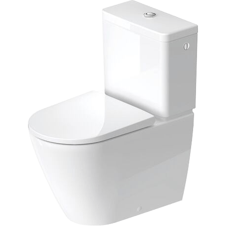 Duravit D-Neo staand toilet glanzend wit zonder spoelrand