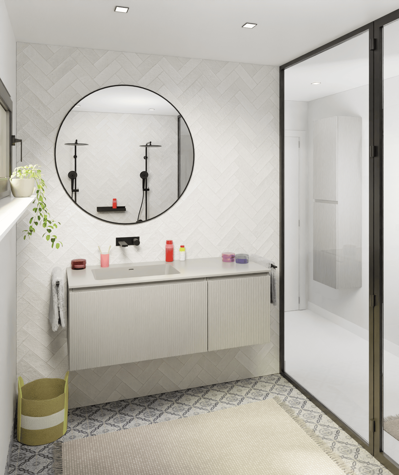 Storke Diva vasque asymétrique gauche top solid soie grise matte 130 x 52 cm