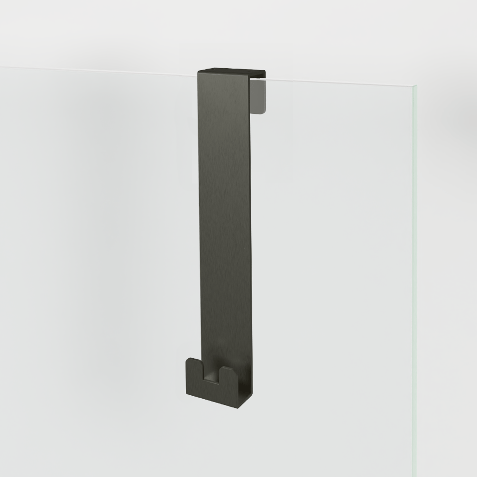 Blaufoss Gulio douchehouder met dubbele haak Brushed GunMetal