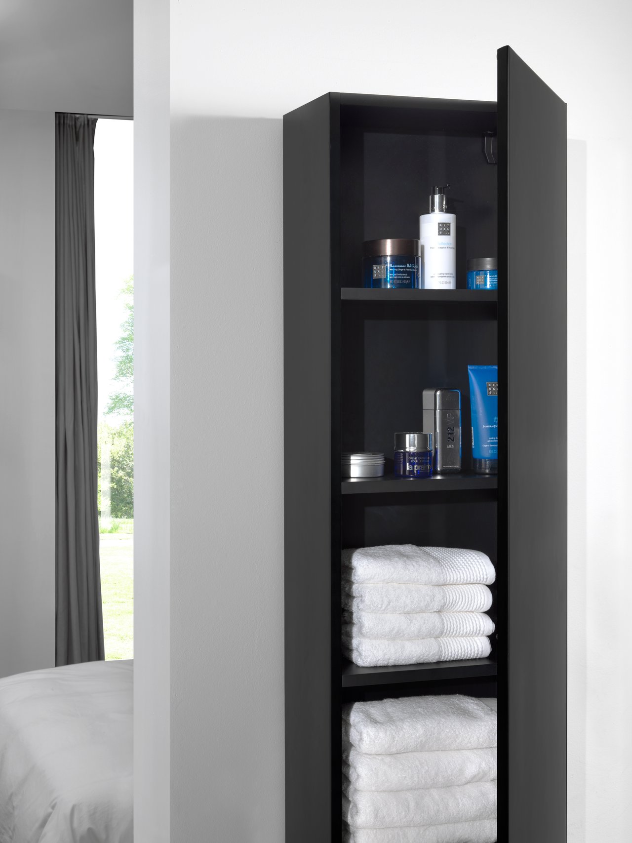 Balmani Mitra Elements/Idra colonne salle de bains suspendue noir mat 42 x 20 x 150 cm