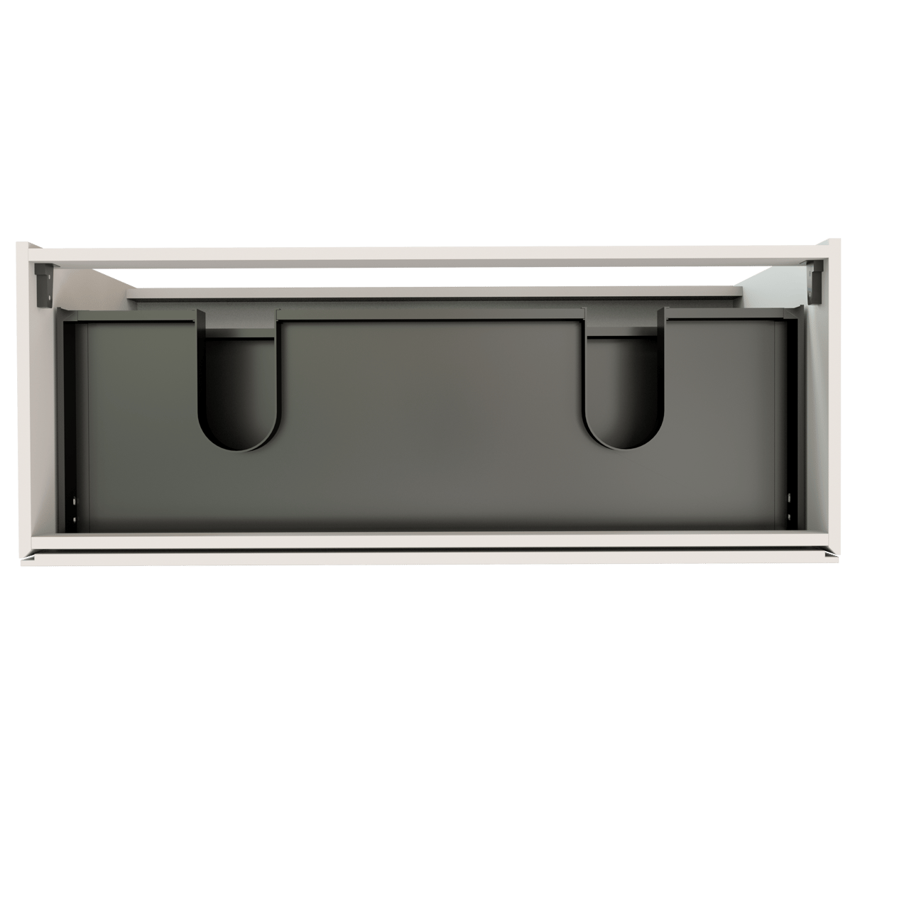 Storke Edge staande wastafelonderkast 120 x 46 cm mat wit 3 lades 2 sifonuitsparingen