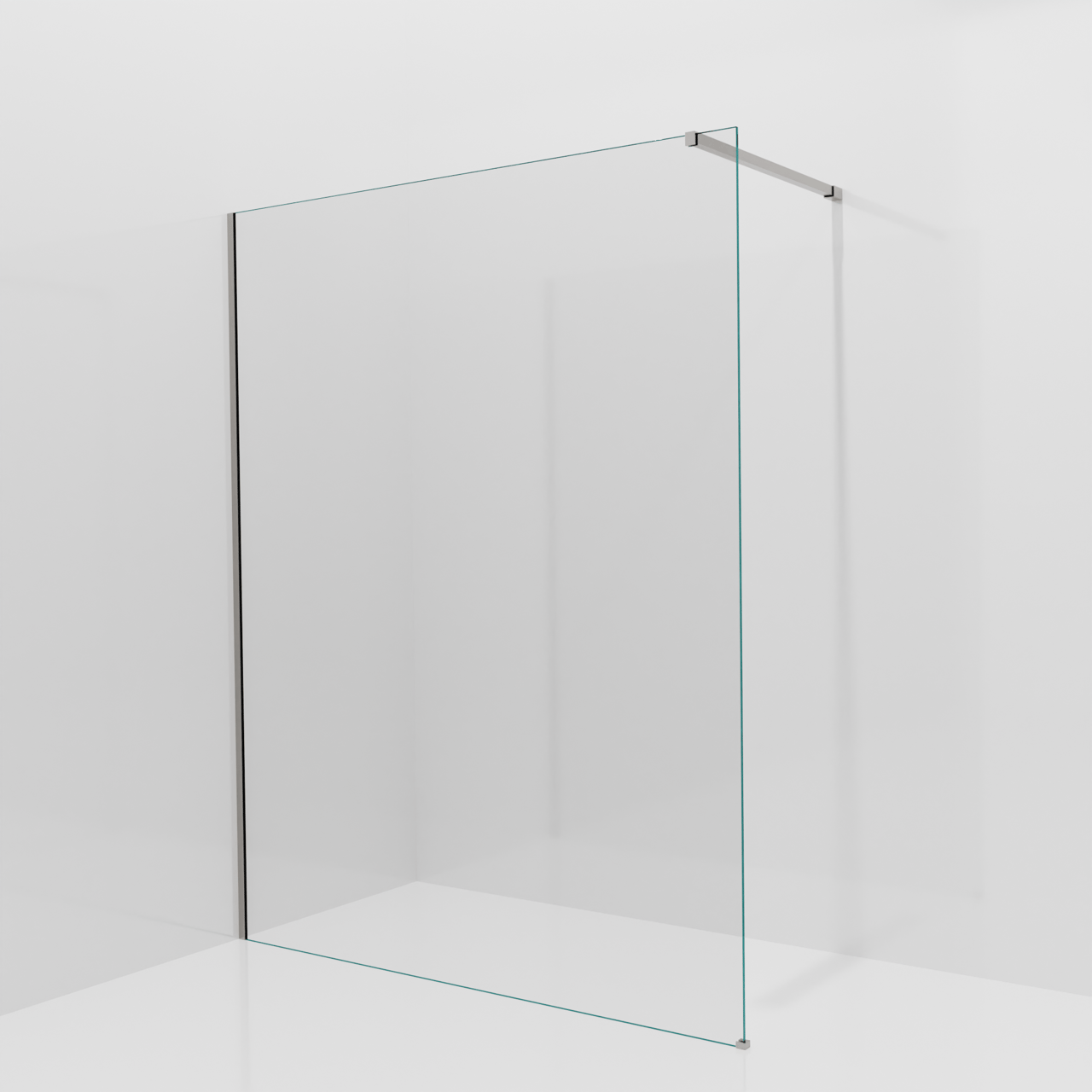 Balmani Modular douche à l'italienne: 160 x 200 cm, Verre extra transparent, avec coating, Profil Brushed Inox