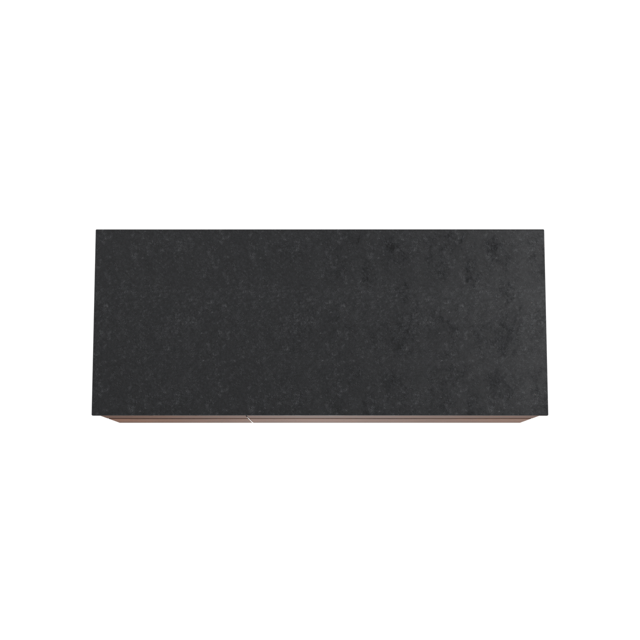 Balmani Mitra zwevend badkamermeubel 135 x 55 cm notelaar met Stretto enkel of dubbel tablet in graniet zwart