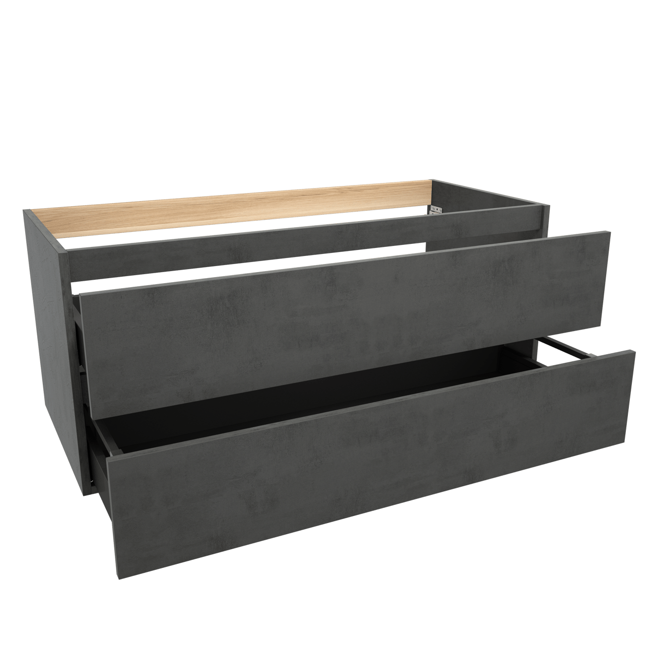 Balmani Lucida zwevende wastafelonderkast 120 x 55 cm beton donkergrijs 2 lades