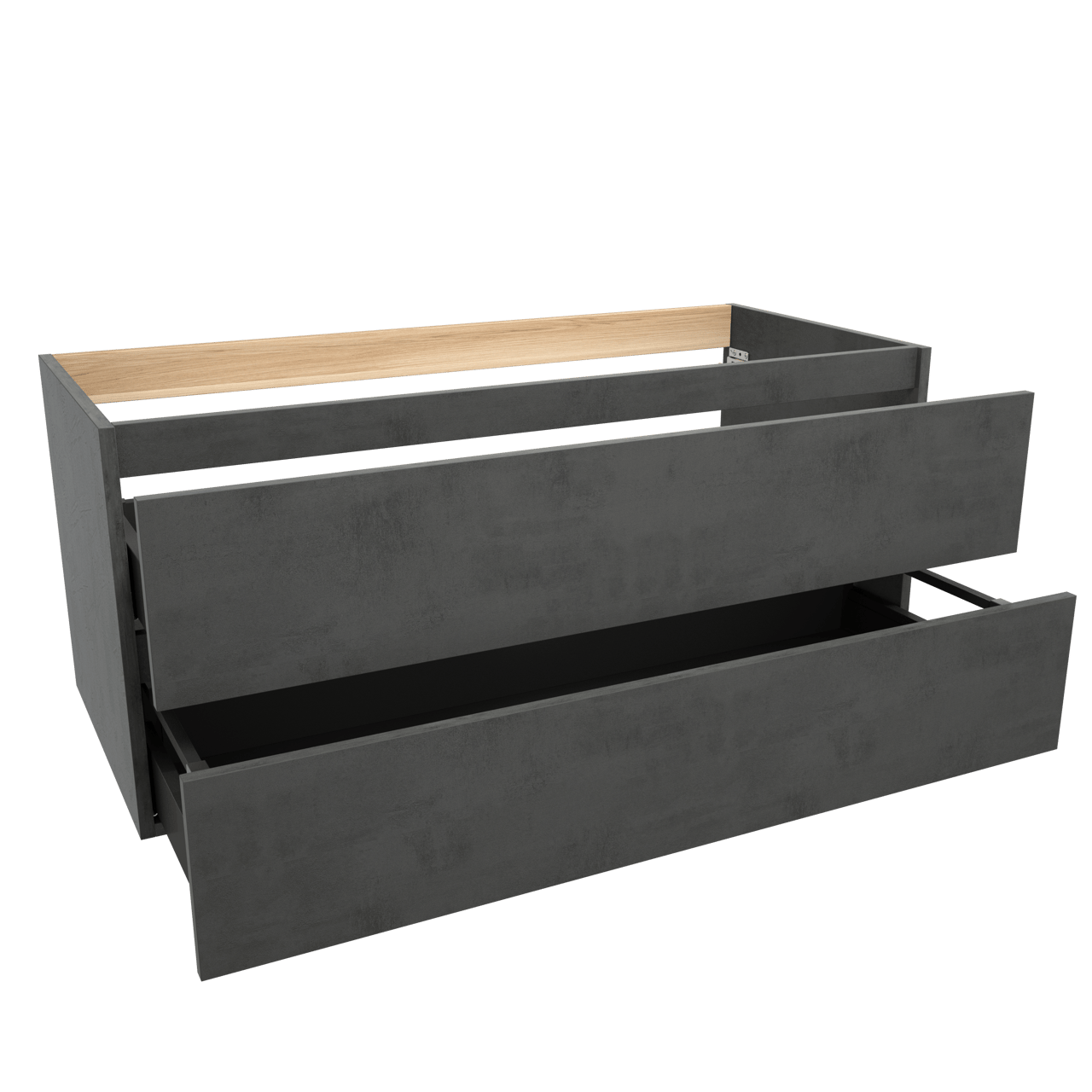 Balmani Lucida meuble sous-lavabo suspendu 120 x 55 cm béton gris foncé 2 tiroirs