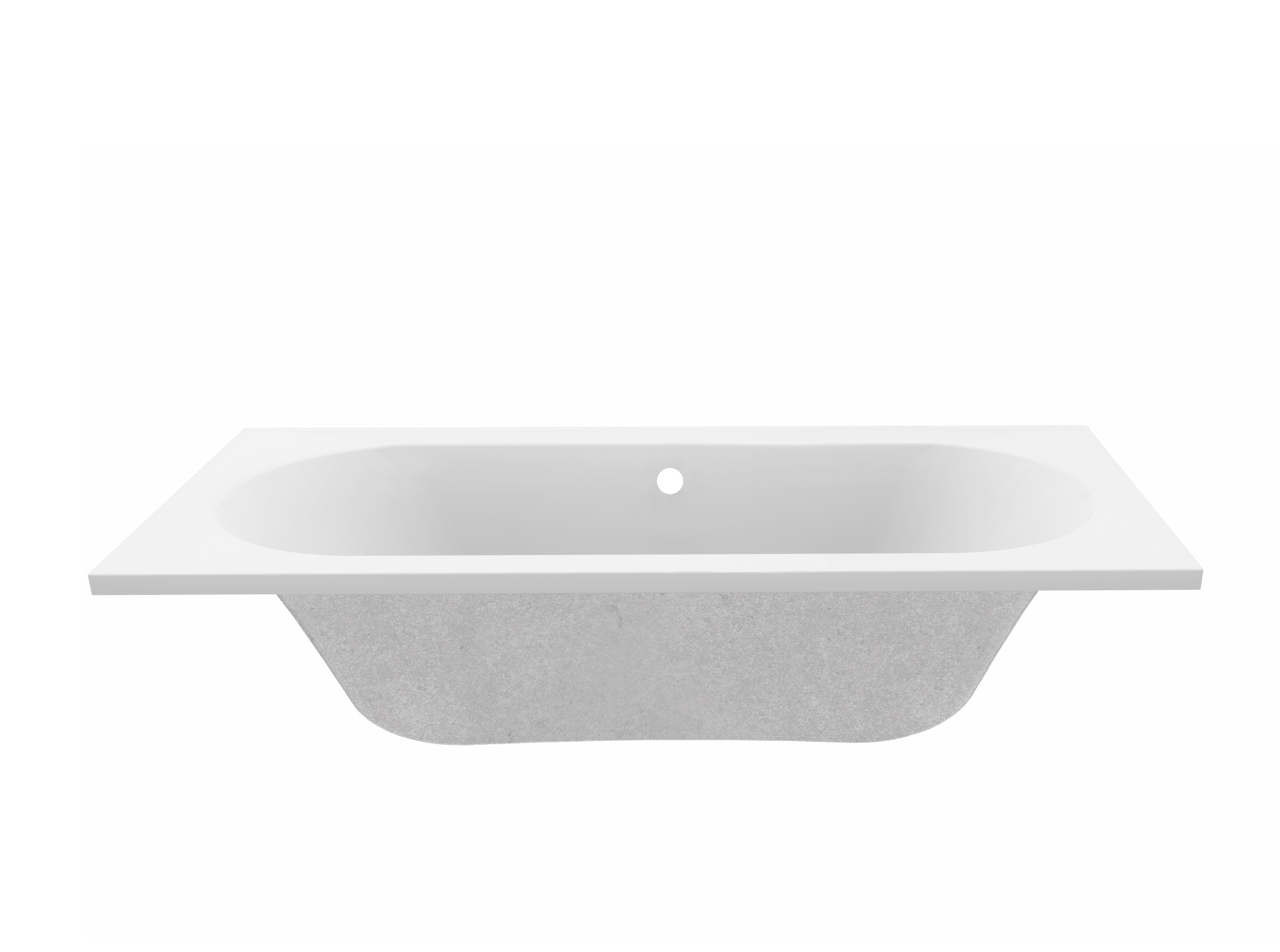Luca Varess Rosala tweepersoons inbouwbad 170 x 75 cm acryl mat wit