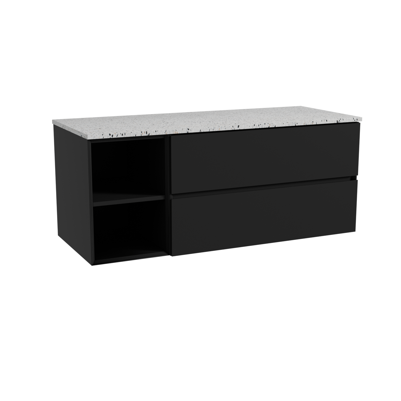 Storke Edge meuble salle de bains avec tablette pour vasques Tavola