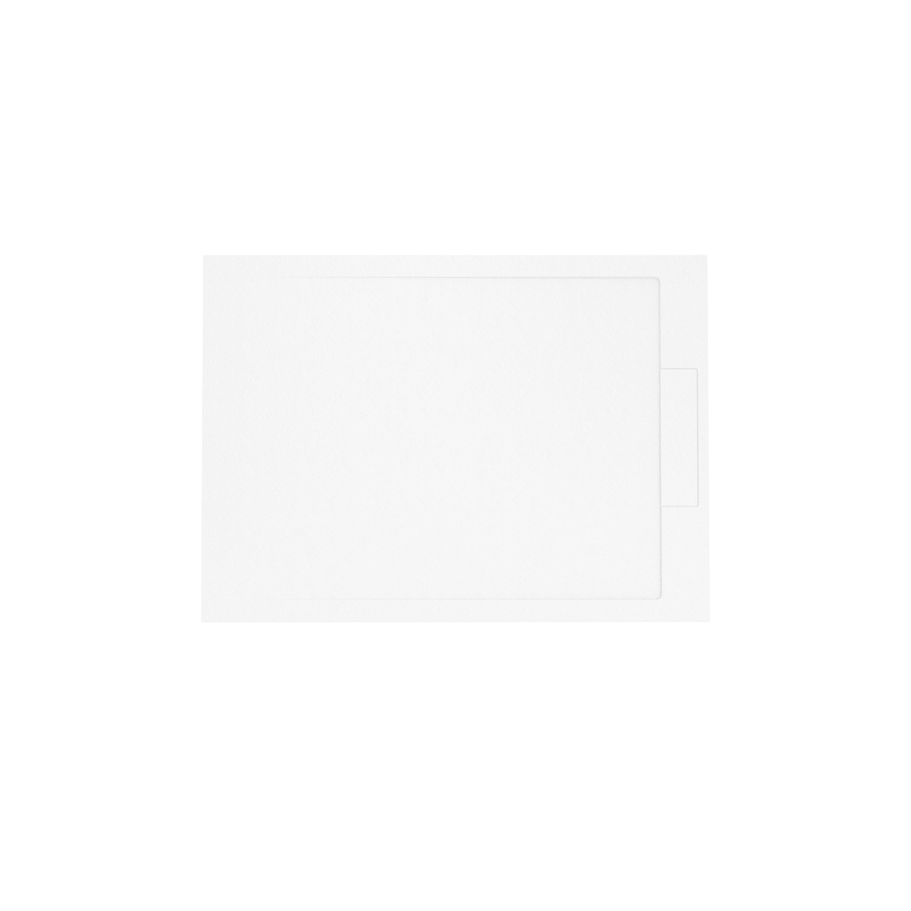 Balmani Indus receveur de douche 110 x 80 cm marbre composite blanc mat texture ardoise