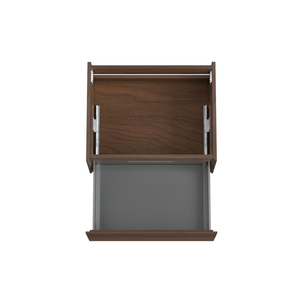 Storke Edge zwevende wastafelonderkast 65 x 52 cm notelaar 1 lade