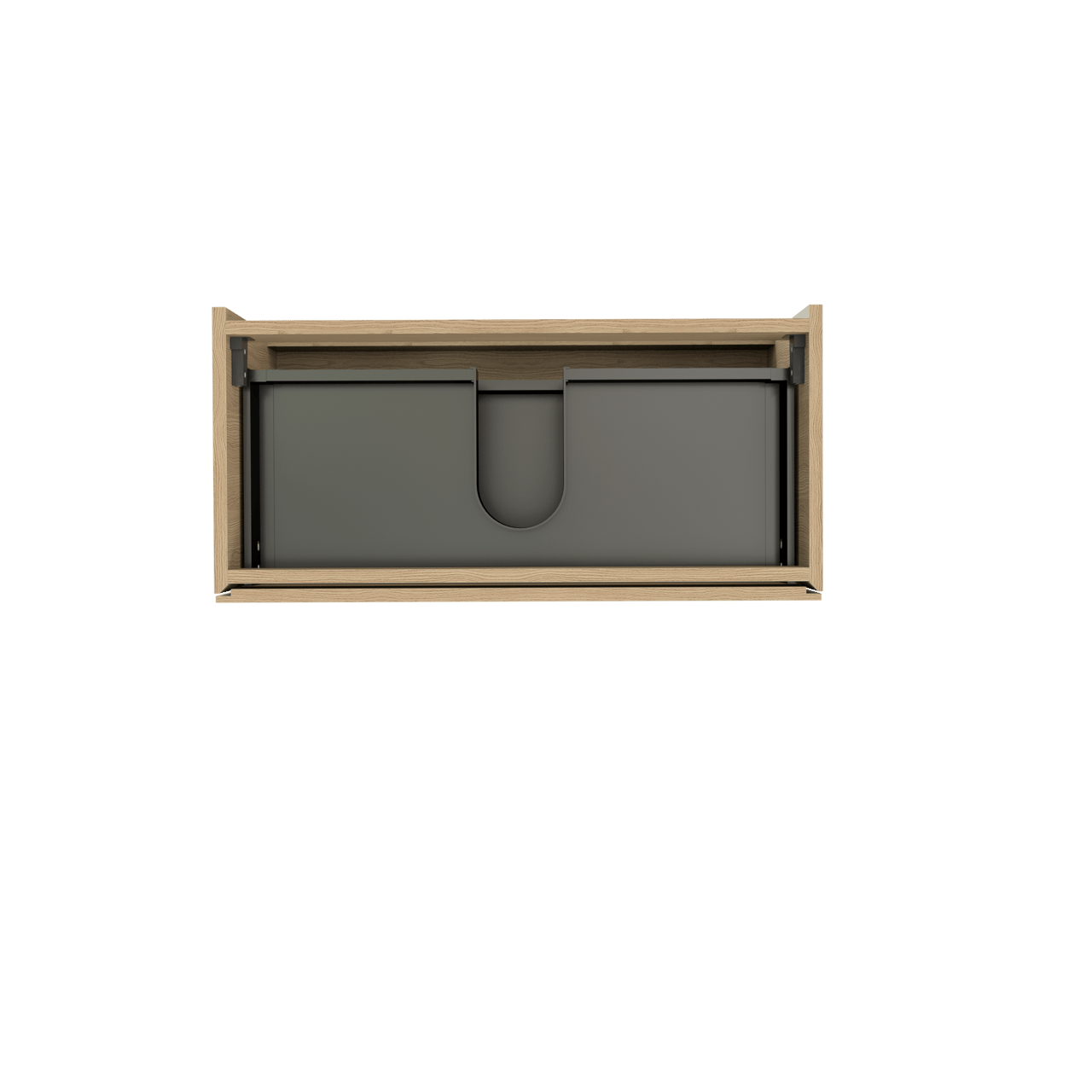 Storke Edge zwevende wastafelonderkast 80 x 40 cm natuur eik 2 lades