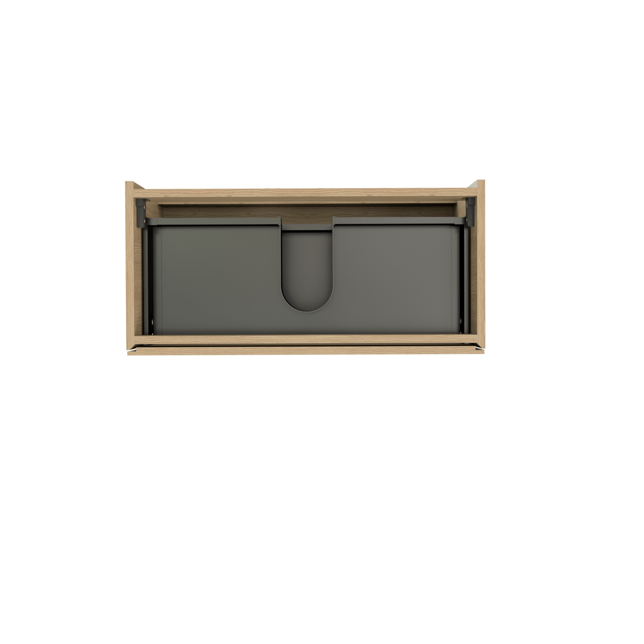 Storke Edge zwevende wastafelonderkast 80 x 40 cm natuur eik 2 lades