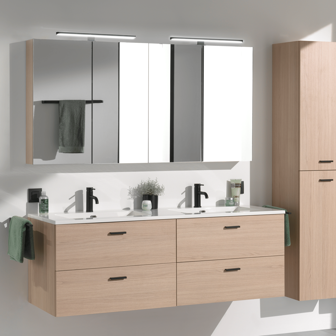 Storke Reflecta spiegelkast 75 x 75 cm naturel eiken