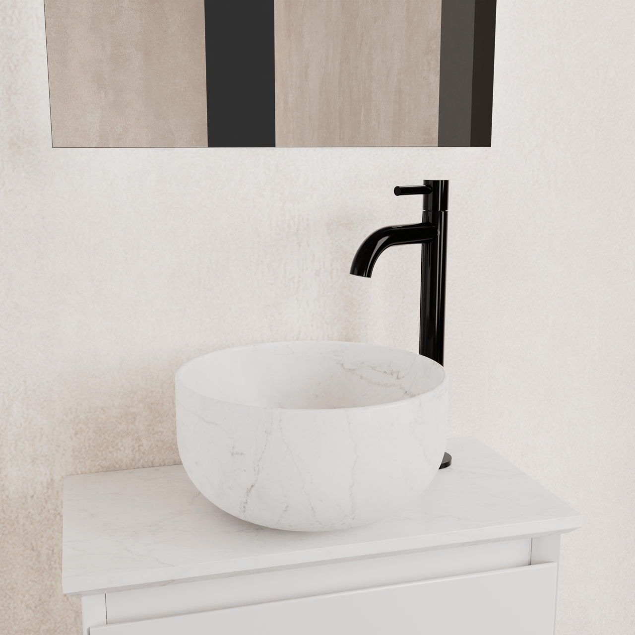 Blaufoss Multa Kaltwasserhahn: Erhöht, Schwarz Glänzend