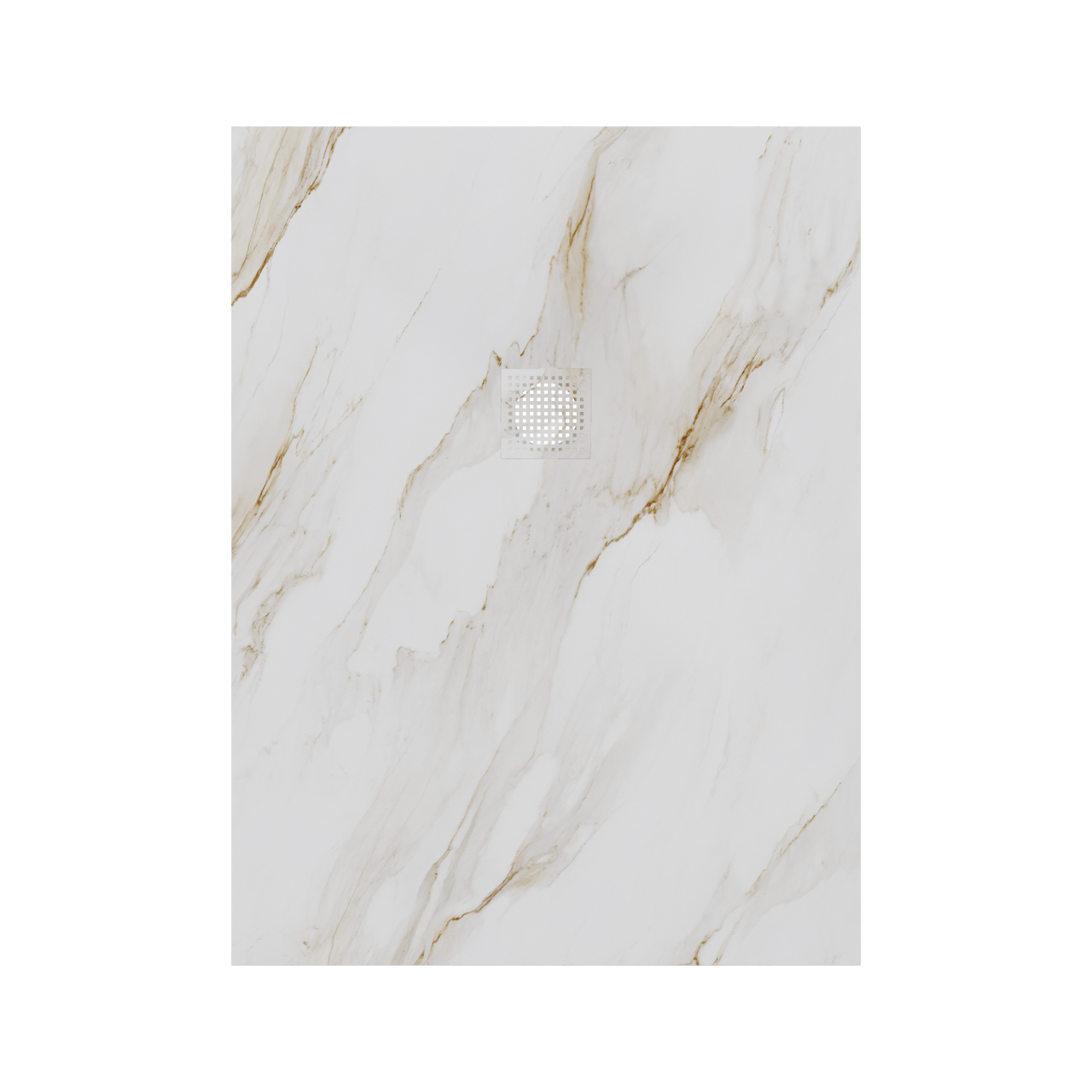 Luca Varess Suite receveur de douche 120 x 90 cm marbre composite Marble Gold