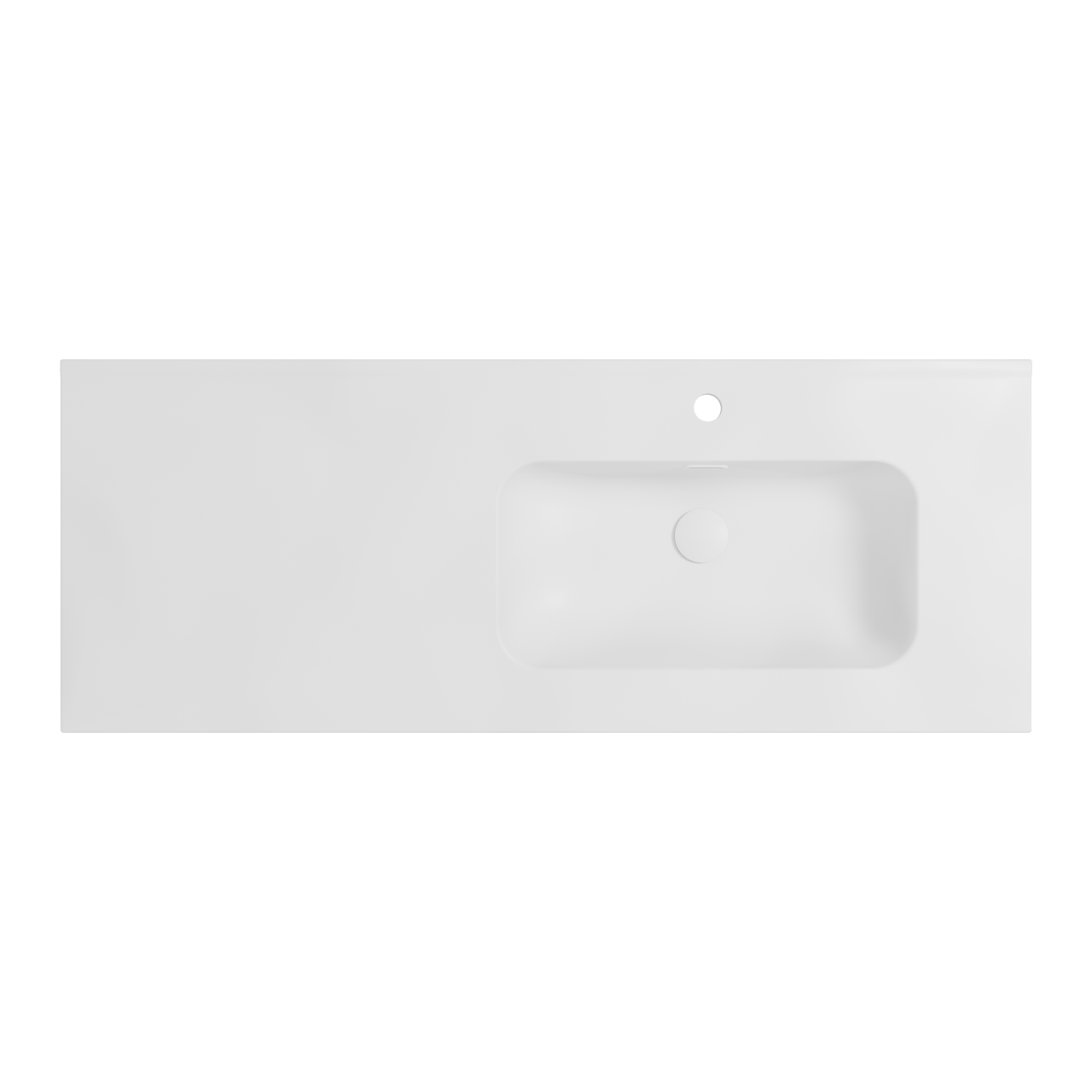 Balmani Nostra asymmetrisch rechtse wastafel porselein mat wit 120 x 46 cm