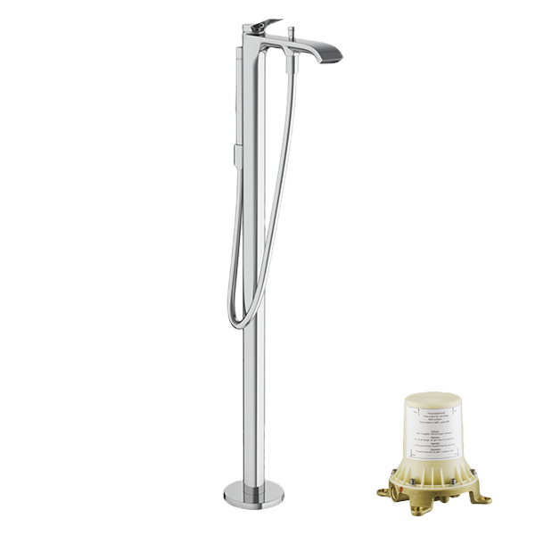 Hansgrohe Vivenis Robinet de baignoire îlot chrome set douchette incl.